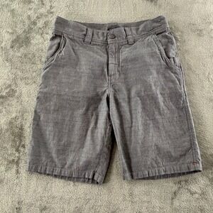 Toad&Co Jackfish Short 30‎ Gray Organic Cotton Herringbone 10" Inseam Bermuda